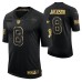 Men Baltimore Ravens No. 8 Lamar Jackson Golden Limited Black Jersey