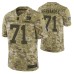 New York Giants #71 Will Hernandez Camo 2018 Salute to Service Jersey Men