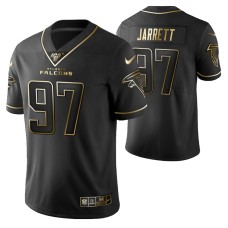 Atlanta Falcons Grady Jarrett 100th Season Jersey Black Gold Logo Edition