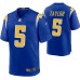 Men Los Angeles Chargers Tyrod Taylor #5 Game Royal Alternate Jersey