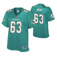 Miami Dolphins Michael Deiter Aqua Pro Line Player Jersey