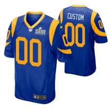 Men Los Angeles Rams Custom Super Bowl LIII Nike Game Jersey Royal