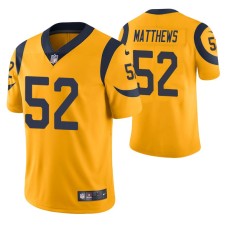 Los Angeles Rams Clay Matthews Gold Color Rush Limited Jersey