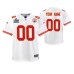 Custom Kansas City Chiefs Super Bowl LIV Youth White Game Jersey