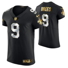 Men New Orleans Saints Drew Brees Golden Edition Black Elite Jersey