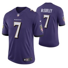 Trace McSorley #7 Vapor Limited Purple Baltimore Ravens Jersey