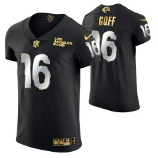 Los Angeles Rams Jared Goff #16 Golden Edition Black Vapor Elite Jersey