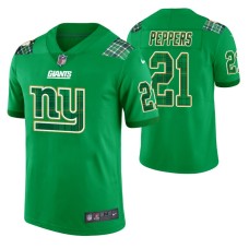 Men New York Giants Jabrill Peppers Kelly Green St. Patrick Day Jersey