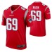 Men Shaq Mason New England Patriots Jersey Red Inverted Legend Edition