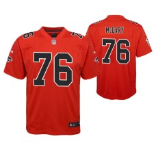 Youth Falcons Kaleb McGary Red Color Rush Game Jersey