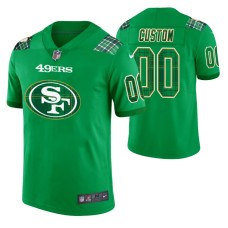 Men San Francisco 49ers Custom Kelly Green St. Patrick Day Jersey