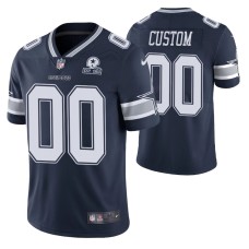 Dallas Cowboys Custom 60th Anniversary Navy Vapor Limited Jersey