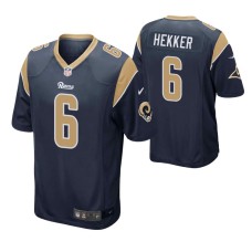 Men Los Angeles Rams #6 Johnny Hekker Navy Nike Game Jersey