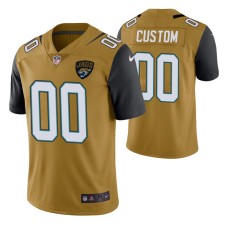 Men Jacksonville Jaguars #00 Custom Gold Nike color rush Limited Jersey