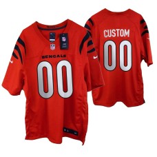 Cincinnati Bengals #00 Custom Game Orange Jersey