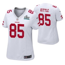 George Kittle San Francisco 49ers Super Bowl LIV Women White Game Jersey