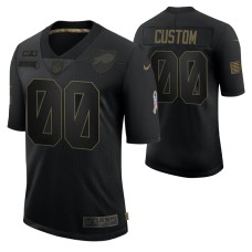 Buffalo Bills #00 Custom Black 2020 Salute To Service Limited Jersey