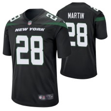 Men New York Jets #28 Curtis Martin Nike Black Player Game Jersey