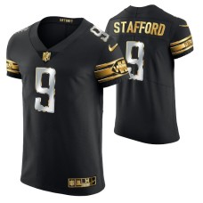 Detroit Lions Matthew Stafford #9 Golden Edition Black Elite Jersey