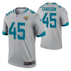 Men #45 K'Lavon Chaisson Jacksonville Jaguars Silver Inverted Legend Jersey