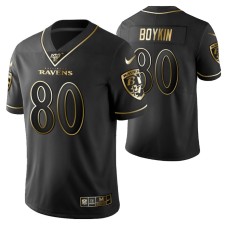 Baltimore Ravens Miles Boykin 100th Season Jersey Black Gold Logo Edition