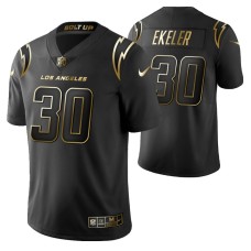 Men Los Angeles Chargers Austin Ekeler Golden Limited Black Jersey