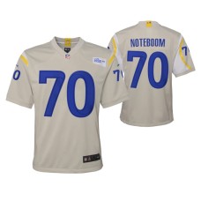 Youth Los Angeles Rams Joseph Noteboom Game #70 Bone Jersey