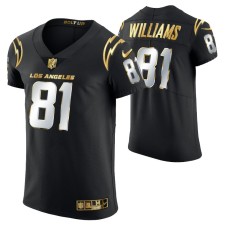 Men Los Angeles Chargers Mike Williams Golden Edition Black Elite Jersey