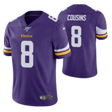 Minnesota Vikings Kirk Cousins Purple 100th Season Vapor Limited Jersey