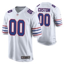 Buffalo Bills Custom #00 Game White Alternate Jersey