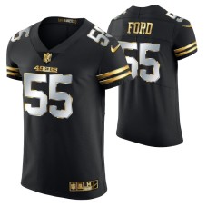 San Francisco 49ers Dee Ford #55 Golden Edition Black Elite Jersey