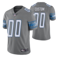 Men Detroit Lions #00 Custom Steel Nike color rush Limited Jersey