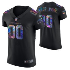 Carolina Panthers Custom Jersey Golden Edition Holographic Vapor Elite Black