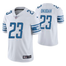 Jeff Okudah No. 23 Detroit Lions White Color Rush Legend Jersey