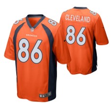 Tyrie Cleveland Denver Broncos Orange Game Jersey Men