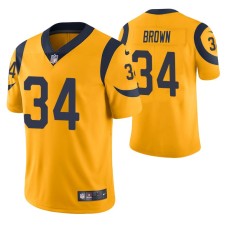 Men Los Angeles Rams #34 Malcolm Brown Gold Nike color rush Limited Jersey