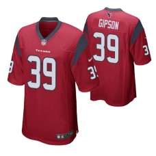 2019 Tashaun Gipson Houston Texans Game Jersey Red