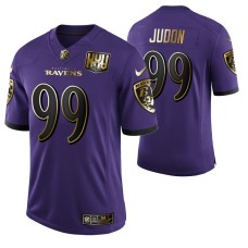 Ravens #99 Matthew Judon 25th Anniversary Purple Speed Machine Golden Limited Jersey