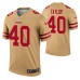 Men #40 Jamar Taylor San Francisco 49ers Gold Inverted Legend Jersey