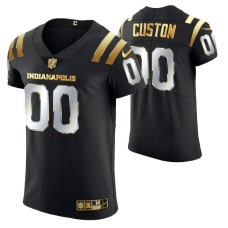 Indianapolis Colts Custom #00 Golden Edition Black Elite Jersey