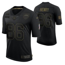 Los Angeles Chargers Hunter Henry #86 Black 2020 Salute To Service Limited Jersey