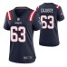 Women New England Patriots Yodny Cajuste #63 Game Navy Jersey