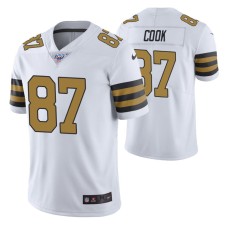 New Orleans Saints Jared Cook Jersey 100th Season White Color Rush Edition