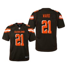 Youth Cleveland Browns #21 Denzel Ward Brown Nike Team Color Game Jersey