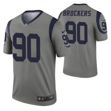 Men Michael Brockers Los Angeles Rams Jersey Gray Inverted Legend