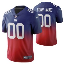 New York Giants Custom Men Royal Color Crash Gradient Jersey