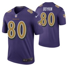 Miles Boykin Baltimore Ravens Purple 2019 NFL Draft Color Rush Legend Jersey