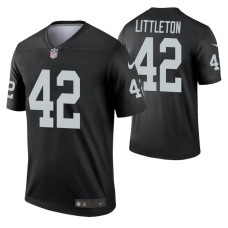 Men Cory Littleton #42 Las Vegas Raiders Black Legend Jersey