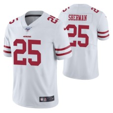 San Francisco 49ers Richard Sherman White 100th Season Vapor Limited Jersey