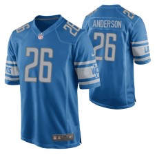 C.J. Anderson Detroit Lions Game Jersey Blue